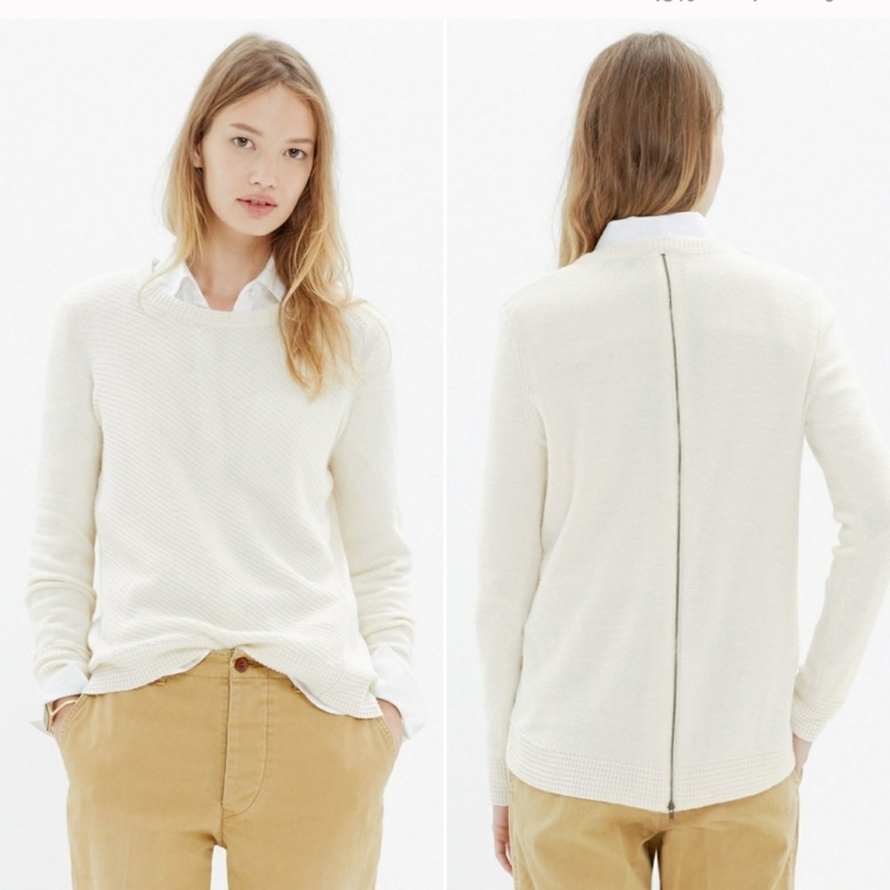 Madewell zipper back sweater